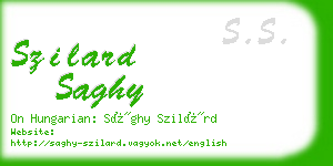 szilard saghy business card